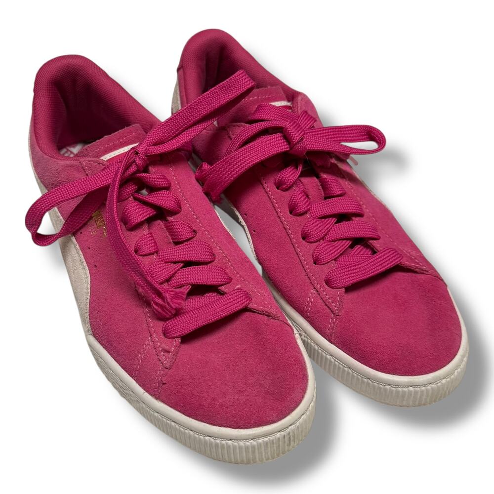 Puma Womens Suede Pink Fuchsia Purple Low‎ Top Shoes Size 8.5 355462 38